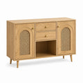 Eichen Sideboard mit Rattanfronten 120 cm