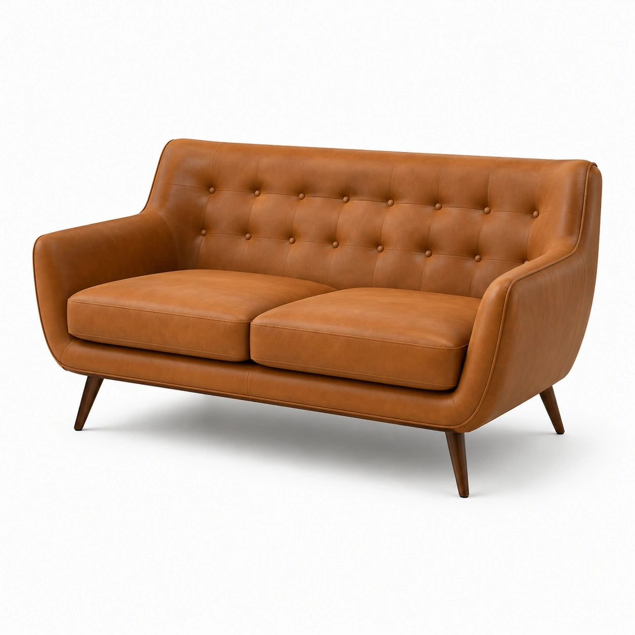 2-Sitzer Sofa Leder Braun 150cm