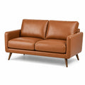 Zweisitzer Sofa aus Echtleder Braun