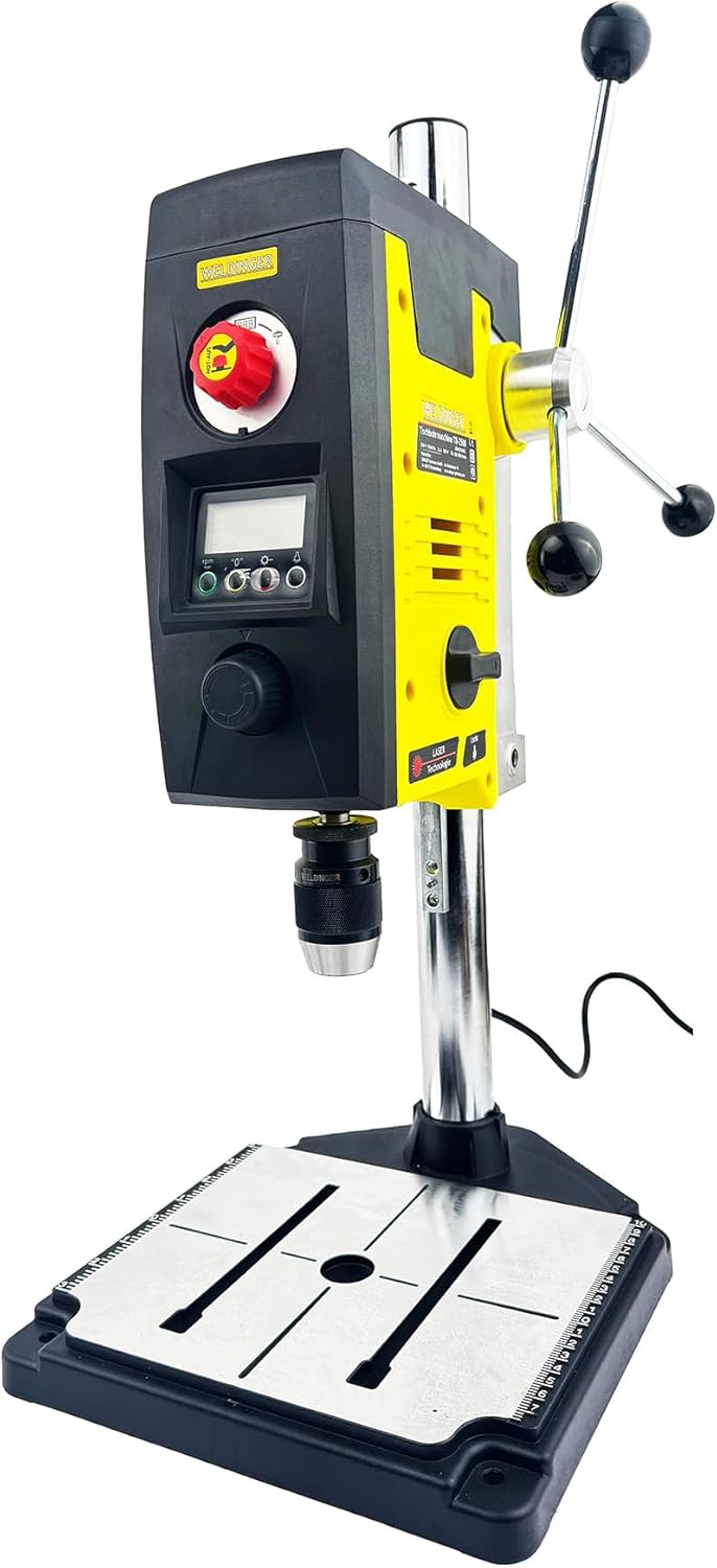 WELDINGER Tischbohrmaschine TB-2500 electronic 200-2500 U/min 800 W, 1,5-13,0 mm, 9,4 kg