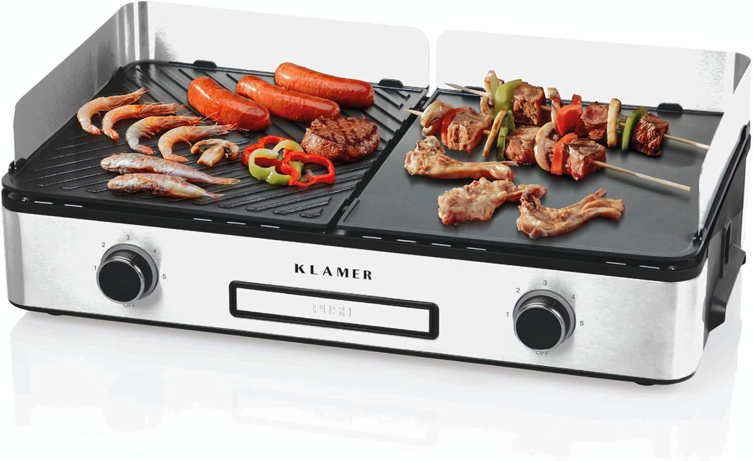 KLAMER Elektrogrill, 220-240 V, 4,98 kg, 2.400 W