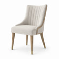 Esszimmerstuhl Holz Stoff Beige