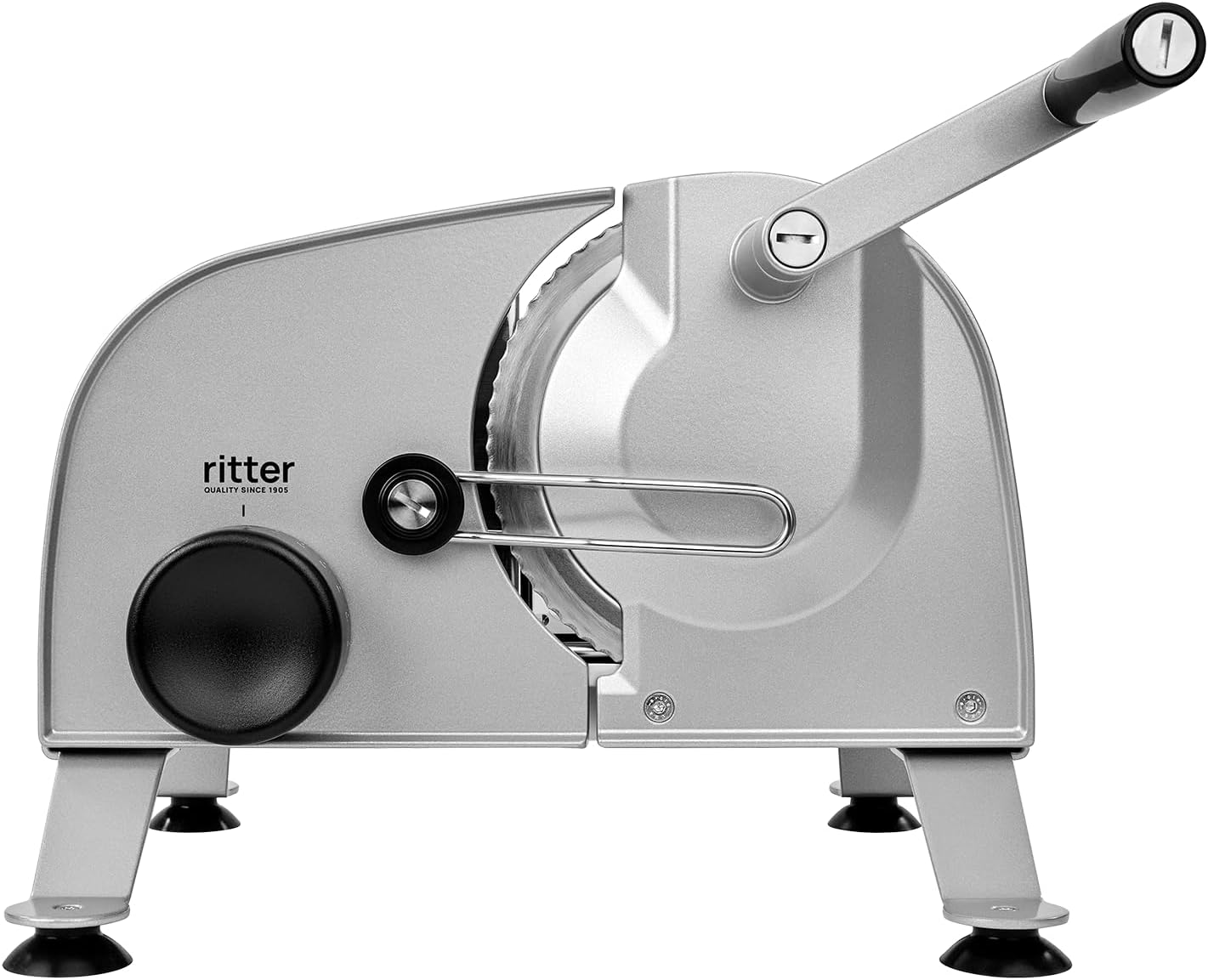 Ritter manus 3 Manueller Allesschneider & Brotschneidemaschine aus Vollmetall, 20 cm
