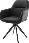 DELIFE Polsterstuhl, 41 cm, 45 cm, 47 cm, 150 kg, 9 kg, Schwarz