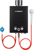 CAMPLUX BW158BC-DE Tankless Gasdurchlauferhitzer mit Regenhaube, Garten, 6 l, 8 bar