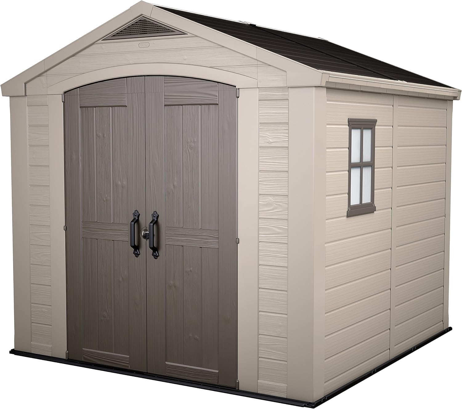 Keter Gerätehaus, Rasenmäher, Garten, 243 cm, 238.5 cm, 255 cm, Edelstahl