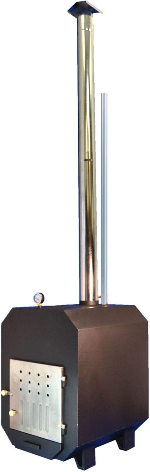 TRONGAARD Poolofen/Poolheizung/Ofen für Badetonnen/Badefässer 80 KW - mit Holz befeuert, 1100 mm, 620 mm, 55 mm, Edelstahl