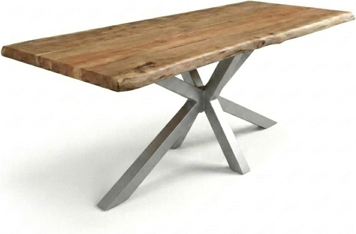 SAM Esstisch 220 × 100 cm Cali, Holztisch, Baumkantentisch, 50 mm
