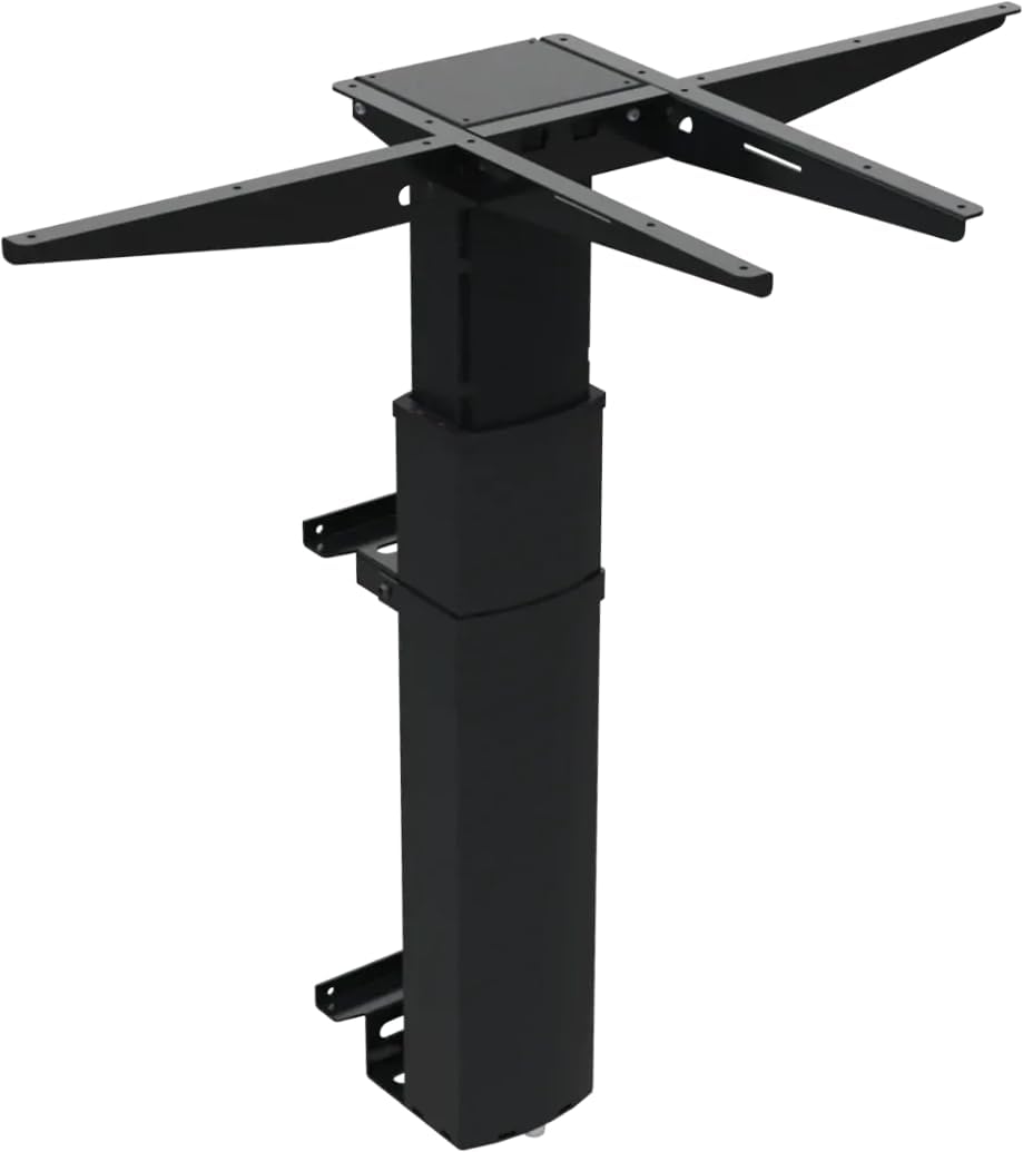Schreibtisch Conset 501-19 Wall - Wand Worktrainer, Höhe 68-120 cm, Wand Schreibtisch, Elektrischer Höhenverstellbarer Gestell, Schwarz, Metall