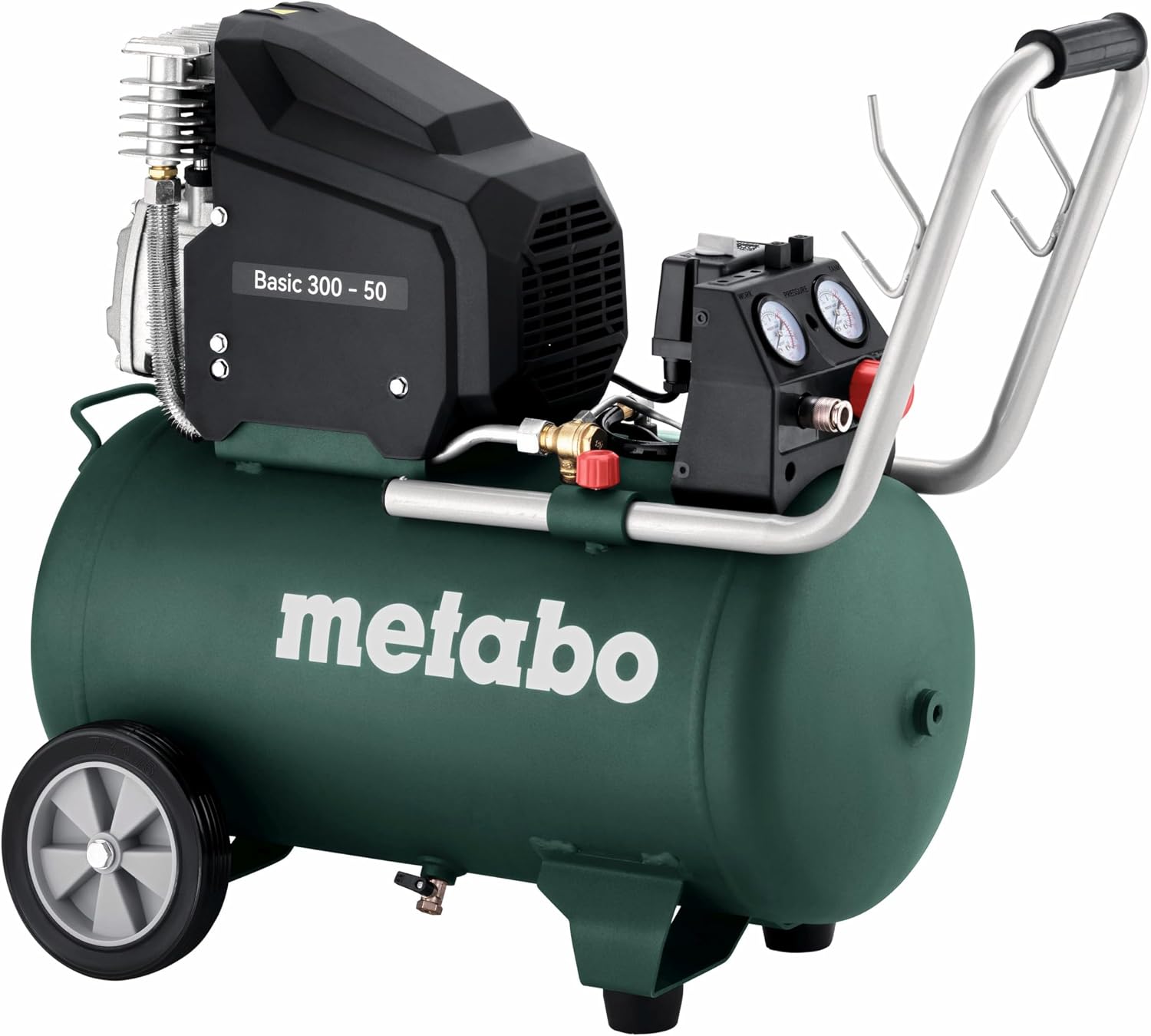 Metabo Kompressor Basic 300‐50-150 l/min Füllleistung, 10 bar, 1,8 kW, 74 dB, 14 mm, 10m