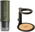 OutIn Nano Tragbare Espressomaschine und abnehmbarer Ständer im Set, Kaffeemaschine, Reise-Espressomaschine, Camping, 50ml, 25 °C, 92 °C, 2500 mAh