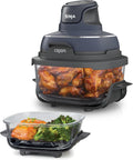 Ninja CRISPi Tragbare Air Fryer Heißluftfritteuse, Büro, 1.700 W, 1,4 l, 3,8 l, 34,5 cm, 30,4 cm, Grau