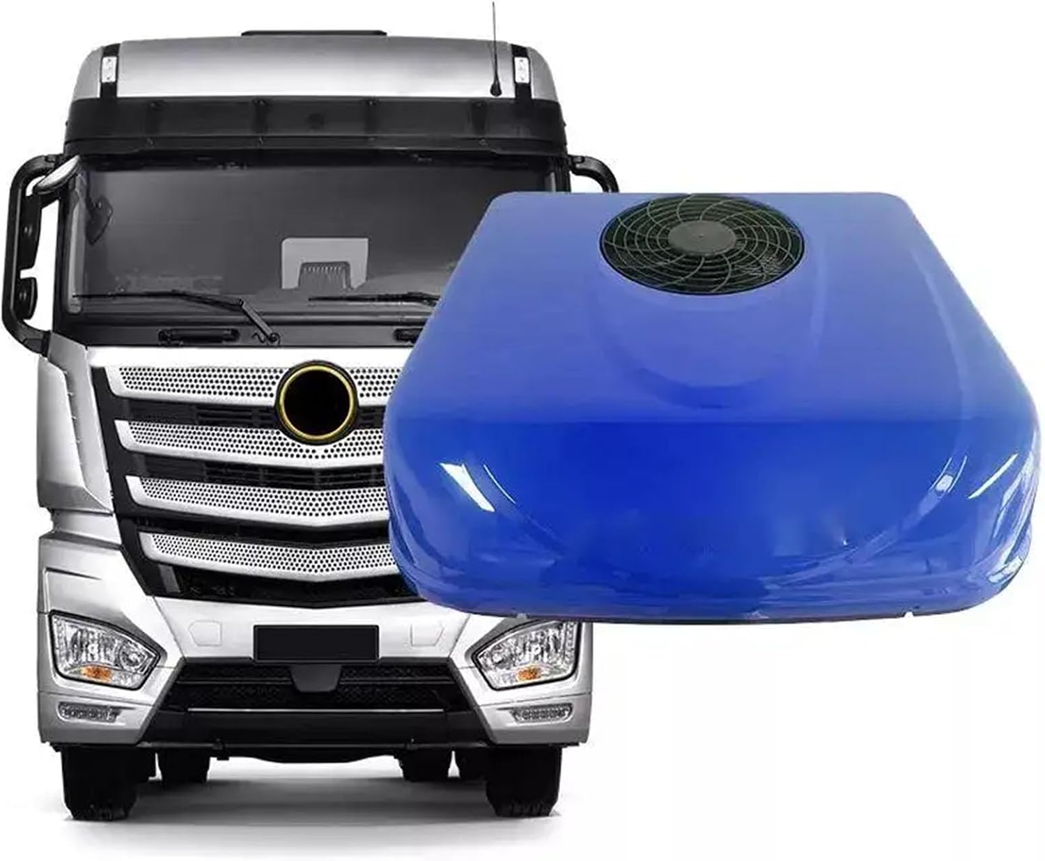 WDSOPK Wohnmobil-Klimaanlage, 12 V/24 V Deckenklimaanlage Zum Heizen Und Kühlen, Für LKW(12 V), Blau