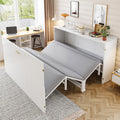 Bett Schrank 140 × 200 cm Jovify, 140 × 200 cm, Klappbares Doppel, Wandbett Klappbett mit Schrank, Klappbares Doppelbett mit Matratze und Lattenrost