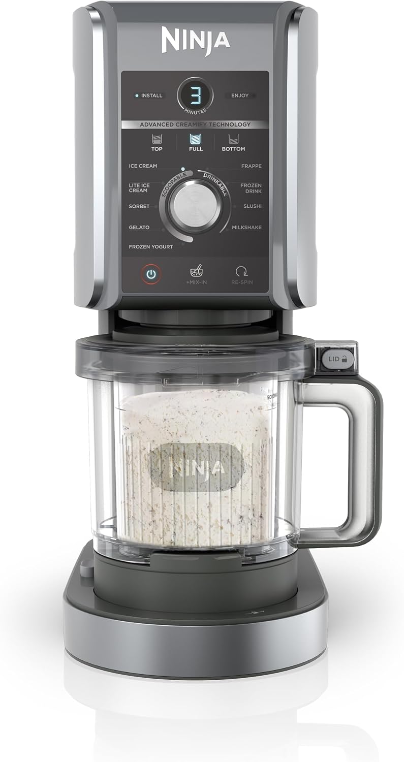 Ninja CREAMi Deluxe Eis-und Eisgetränkmaschine mit 2 Bechern, 30,5 cm, 42,39 cm, 21,38 cm, 6,54 kg
