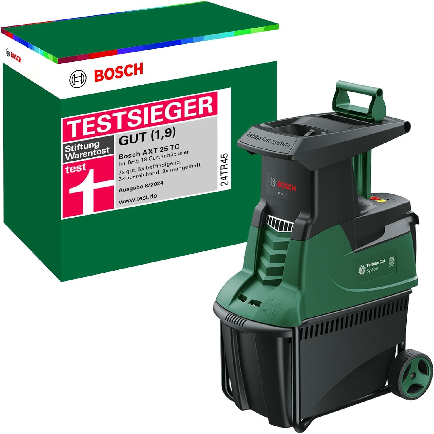 Bosch Turbinenhäcksler AXT 25 TC (2.500 W, 45 mm, 90 dB, 53 l, 30,5 kg