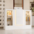 Caldion Empfangstheke mit LED-Beleuchtung, Bücherschrank, Empfangstisch, 100 CM, 55 KG, 23,6 CM, 33 CM