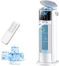 Terraspire Klimaanlage Mobile Klimaanlage, 4-In-1 Luftkühler mit Wasserkühlung, Tanque de 900ml, 3 Gebläsestufen, Fernbedienung, Display
