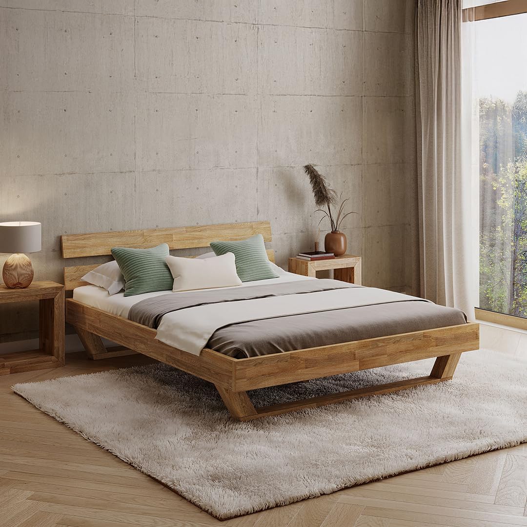 Skølm Nornir Massivholzbett 160 × 200 cm, Doppelbett, Jugendbett, Schlafzimmer