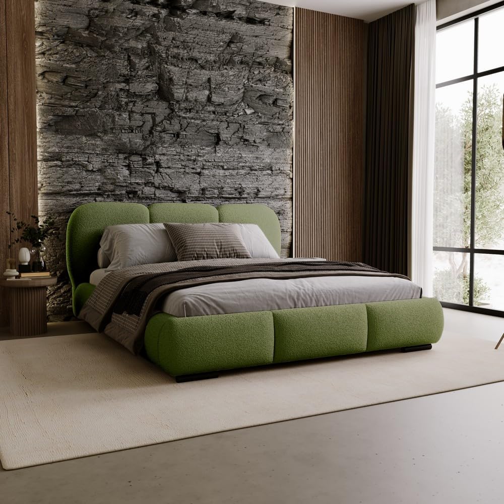 Chilly. Möbel Design Bett Savona - Polsterbett 140 × 200 mit Bettkasten, Matratze, Schlafzimmer