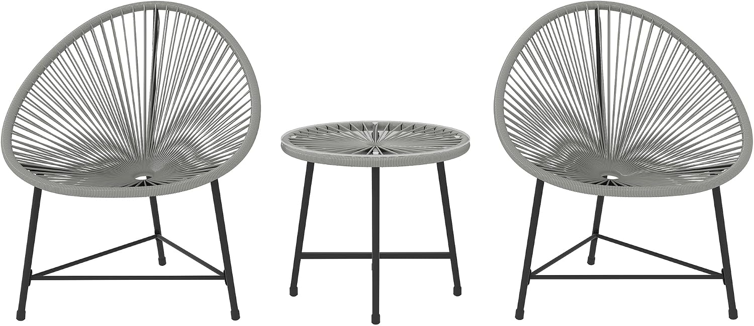 Outsunny Polyrattan Gartenmöbel Set, Tisch, Gartentisch, 72 l, 120 kg, 30 kg, Montage erforderlich, Kunststoff