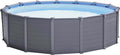Intex Schwimmbad Ø 478 × 124 cm Gestellbecken Set Graphit, 16.805 l, 0,51 mm, 0,58 mm, 3.700 l