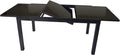 DEGAMO Gartentisch Ausziehtisch Torino 150/210 × 90 cm, Aluminium, Schwarz