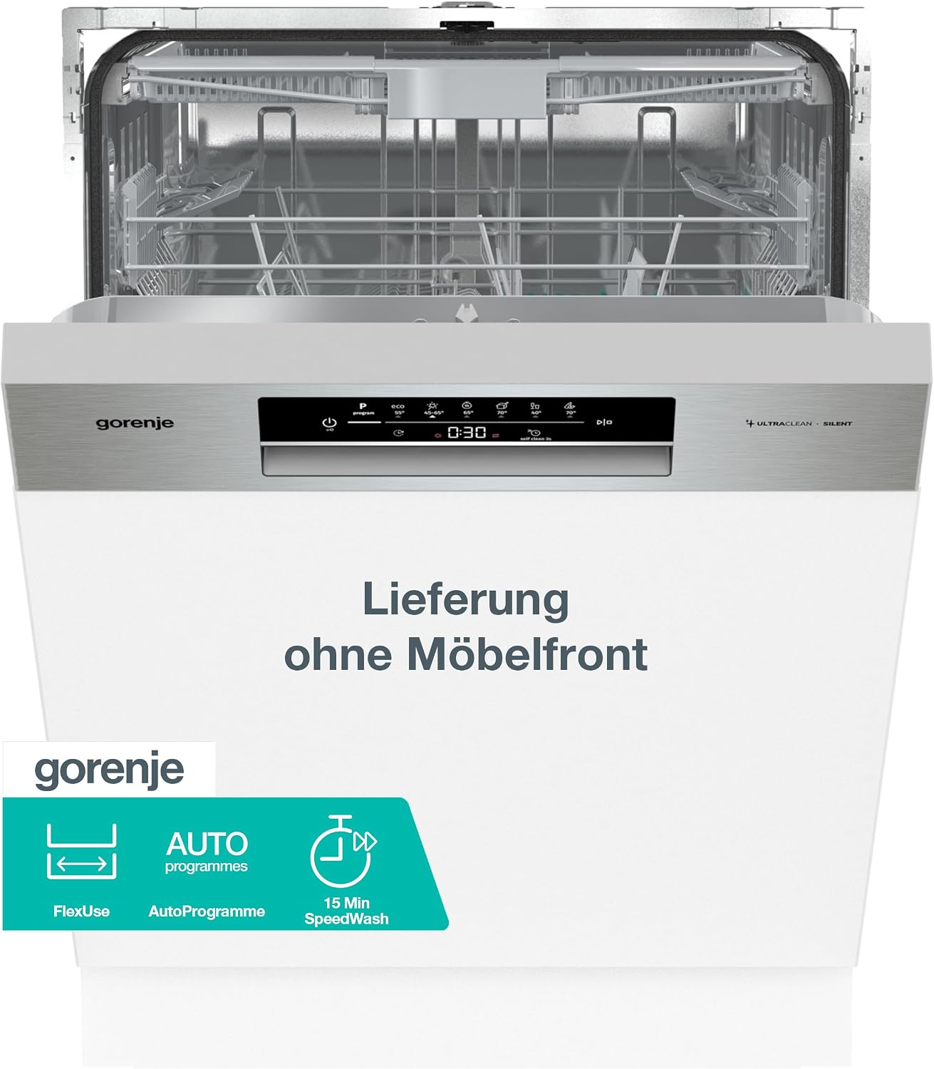Gorenje GI643D91X Geschirrspüler, 1 Stunde, 65 °C, 70 °C, 1 Stunden, 15 Minuten