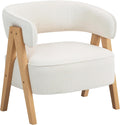 HOMCOM Sessel gepolsterter Loungesessel mit Armlehnen, Wannensessel, Akzentstuhl, 23 cm, 12 cm, 120 kg, Montage erforderlich