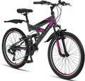 Licorne Bike Premium Strong V Mountainbike in 24 und 26 Zoll - Fahrrad für Jungen