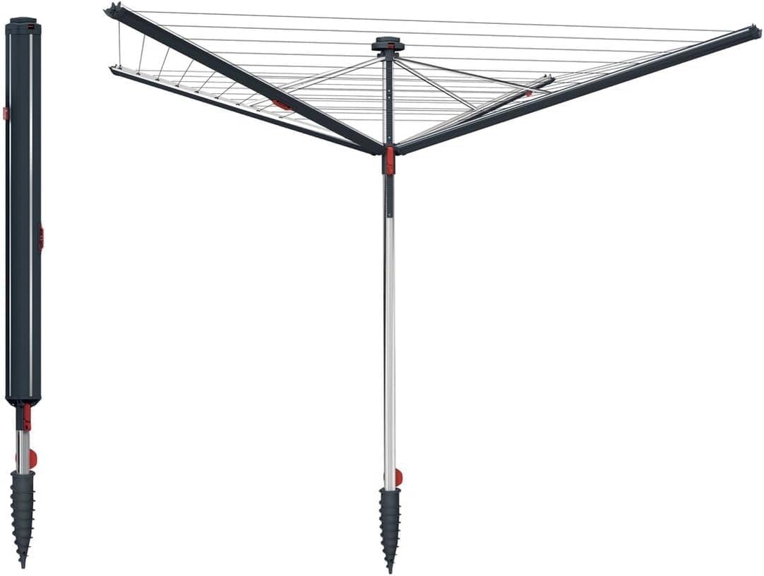 Vileda Sun-Rise Premium Wäschespinne -50m Leinenlänge, Garten, 1,82m