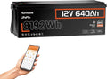 HumsiENK 12 V 640 Ah LiFePO4 Lithium-Akku mit Bluetooth, 51,2 V, 2560 Ah, 131 kWh, 5 Stunden, 20 °C, 65 °C