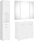 FOREHILL Badmöbel Set weiß, Unterschrank, Waschbeckenunterschrank, 60 cm, 180 cm