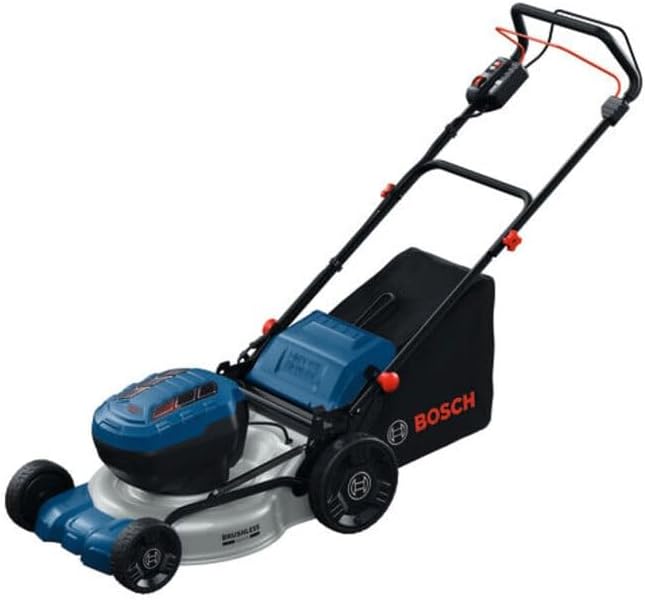 Bosch Professional selbstfahrender Akku-Rasenmäher, Schnitthöhe: 30-70 mm, 60 l Stoff-Grasfangkorb, 46 cm, bürstenloser Motor, ohne Akku