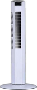 Generisch leiser Turmventilator, 12H Timer, 3 Geschwindigkeiten, 60° Oszillation, DC-Motor-Luftkühler für Zuhause, Fernbedienung, Büro, Weiß