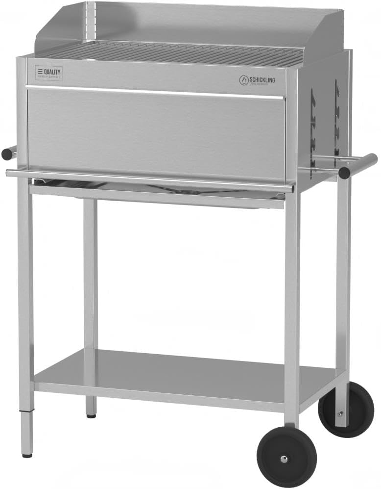Schickling Holzkohlegrill, Edelstahlgrill, PRAKTISCH, Outdoor, 55 cm, 33 cm, 6 mm