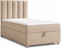 Boxspringbett Trinity K10 EinzelBett Best For Home, Boxspringbett 80 × 200 mit Bonell Federkernmatratze 80 × 200, MatratzenTopper, Bett mit Matratze