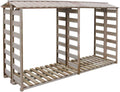VidaXL Brennholz-Lagerschuppen Kaminholzregal Brennholz-Unterstand Brennholzregal, 176 cm, Grün