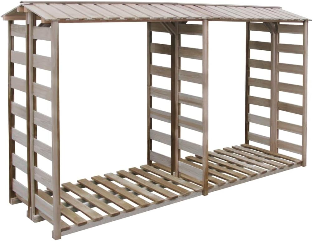 VidaXL Brennholz-Lagerschuppen Kaminholzregal Brennholz-Unterstand Brennholzregal, 176 cm, Grün