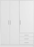 FORTE Jupiter Schrank 140 150, Kleiderschrank, Drehtürenschrank, 5 kg, 8 kg, 79,5 cm, Kunststoff, Schwarz
