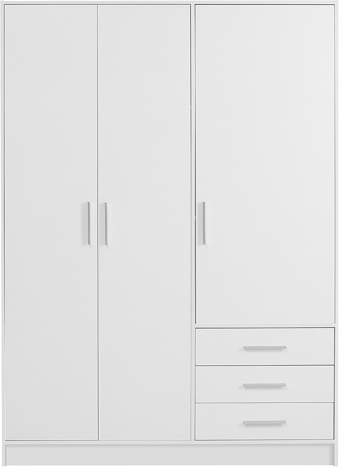 FORTE Jupiter Schrank 140 150, Kleiderschrank, Drehtürenschrank, 5 kg, 8 kg, 79,5 cm, Kunststoff, Schwarz