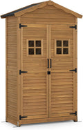M MCombo Gartenschrank Gartenhaus Holz Wetterfest, Geräteschrank, 57 cm, 180 cm, 73 cm, Grau