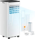 EUHOMY Mobile Klimaanlage, 24h-Timer, Für Räume bis 25 m2, 4-in-1 Mobiles Klimagerät, 9000 BTU, Digitaldisplay + Fernbedienung, Kindersicherung