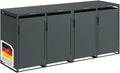 STEELSØN Thoria Mülltonnenbox 4er bis 240 l, Optisch, Garten, 268 cm, Geräuschlos