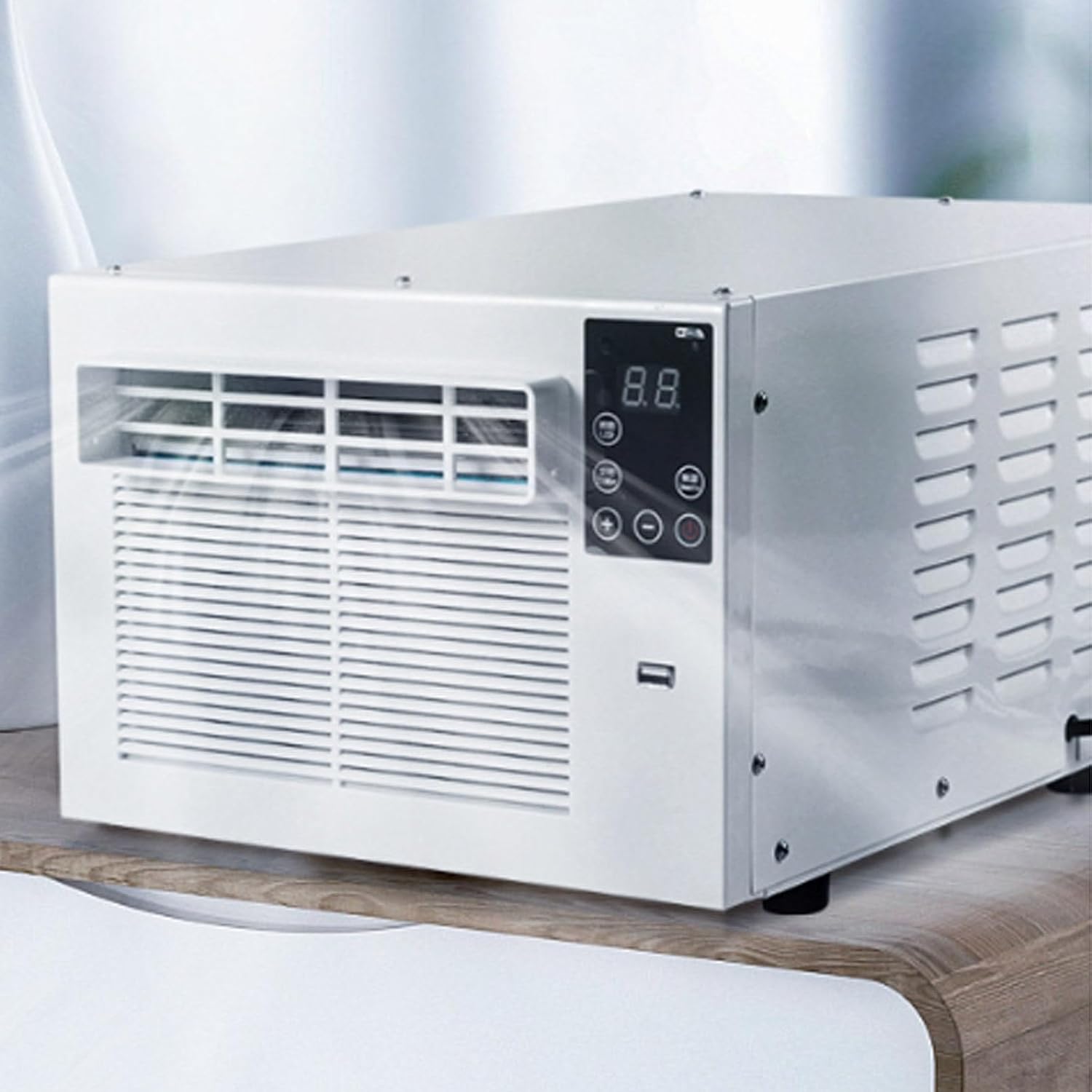 Oiyekntd Kompaktes Klimagerät extrem leisem Mobile Klimaanlage, 280 W, Kühl- und Ventilatorfunktion, Digitaldisplay und Fernbedienung, Schnellkühlen