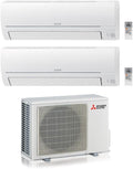 Mitsubishi - Dual Split Klimaanlage, Heizleistung (Watt) UI 13600 W, Kältemittel R32, Klasse A++/A+ MSZ-HR25 + HR35VF + MXZ-2HA50VF, App-Steuerung
