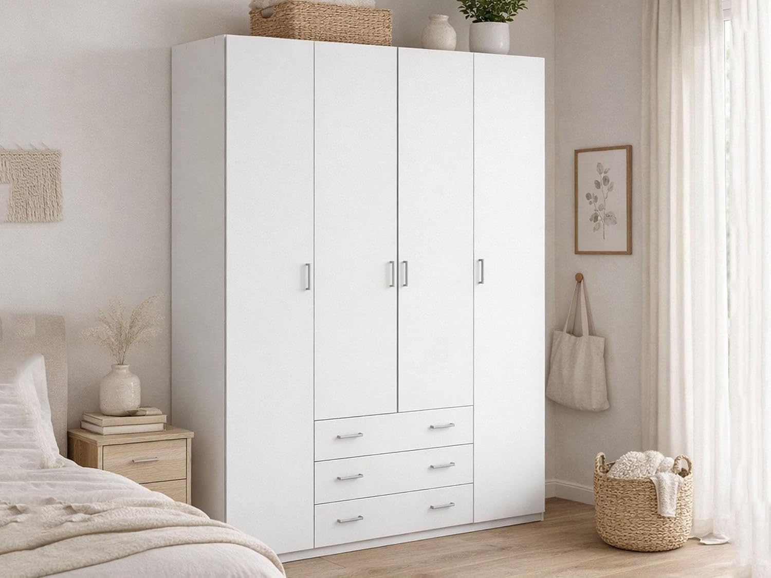 Dmora - Großer Kleiderschrank Francine, 72 Stunden