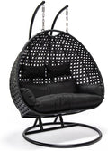 Home Deluxe - Hängesessel Twin - Schwarz, Hängestuhl, Garten, 126 cm, 195 cm, 1,2 mm, 38 kg, 250 kg, 15 cm
