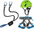 Klettersteigset Salewa mit Premium Attac Bremse+Evo Klettersteiggurt+Toxo 3.0, 50-120 kg, 75-125 cm, 43-80 cm, 390 g, Grün