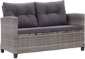 VidaXL Gartensofa 2-Sitzer mit Kissen Lounge Sofa Gartenmöbel Gartenbank Bank Rattansofa, 77 cm, 50 cm, 6 cm